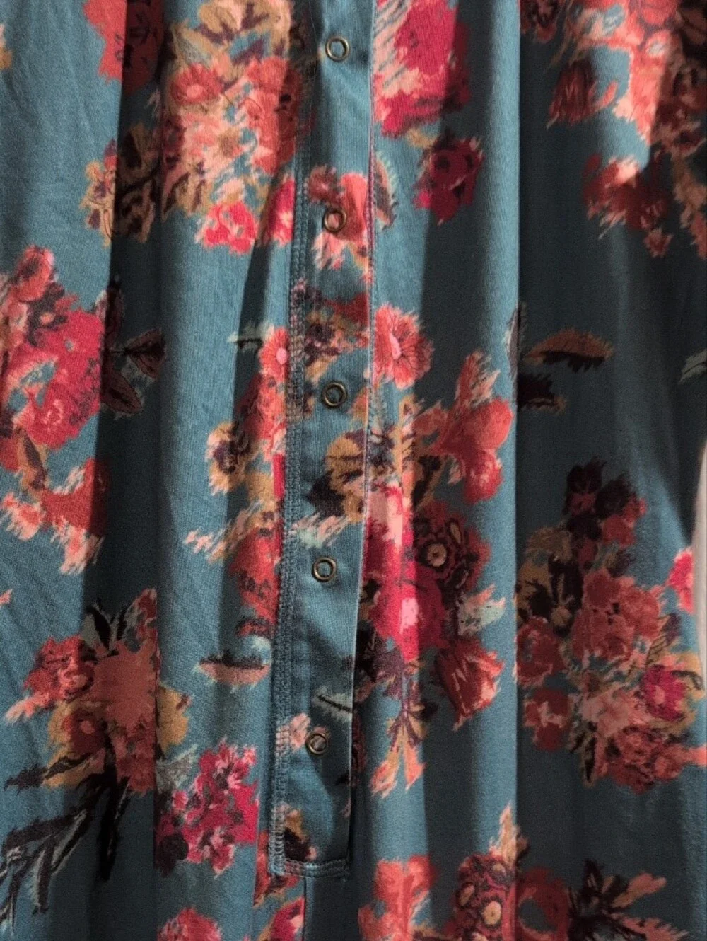 Joyfolie Girls Teal Floral One Piece Pajama Jumpsuit Boho Lounge Onesie 12